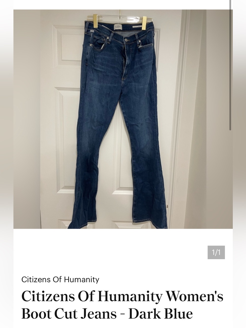 Citizens Of Humanity Blue Bootcut Jeans with Subtle Fade